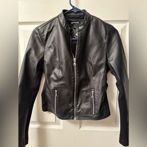 Black Express leather jacket